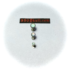 Khuyên đá màu trắng 3/4/5mm (100k/120k/150k)  KB143