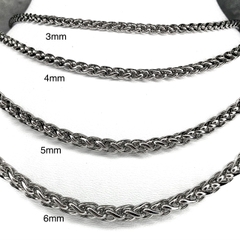 Vòng cổ trơn bản tròn 3/4/5/6mm - 45cm  042231