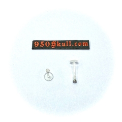Khuyên nhựa chốt bấm hột đá 2mm   KN193