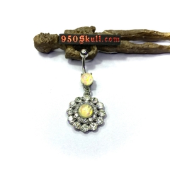 Khuyên rốn Thân thép - mặt hợp kim KR122242