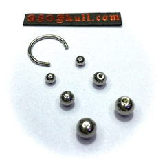 Khuyên basic 6/8/10mm Bi 3mm màu đen  KB98