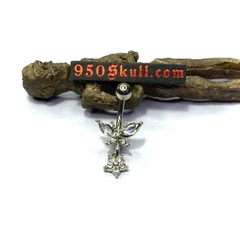 Khuyên rốn bướm Thân thép - mặt hợp kim KR122239