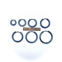 Khuyên tai tròn bản 2.5 size 6/10/12/14/16/18/20mm màu deepblue KTTB10