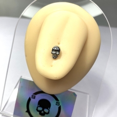 Khuyên Lưỡi  skull trơn màu Bạc/Vàng  KL122229