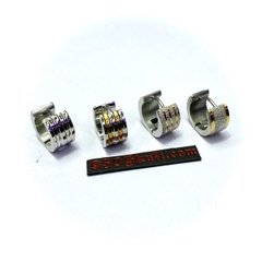 Khuyên tai tròn kiểu bản 9 size 8mm  KTTK32