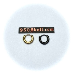 Khuyên tai tròn bản 2.5 size 6mm màu vàng/đen KTTB2