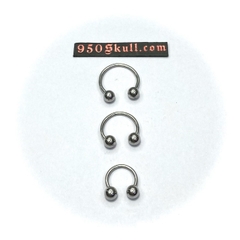 Khuyên basic 8/10/12 mm Bi 4mm màu bạc  KB105