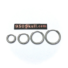 Khuyên tai tròn bản 1.6 size 6/8/10/12mm màu bạc KTTB6