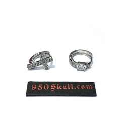 Khuyên tai tròn kiểu đính đá   KTDD32308