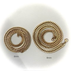 Vòng cổ trơn mắt xách đôi bản 6/8mm 042237