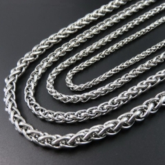 Vòng cổ trơn bản tròn 3/4/5/6mm - 45cm  042231