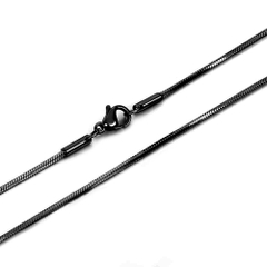 Vòng cổ trơn bản tròn màu đen bản 0.9/1.2/1.5/2.0mm - 45cm 042239