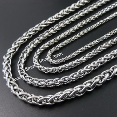 Vòng cổ trơn bản tròn 3/4/5/6mm - 45cm  042231