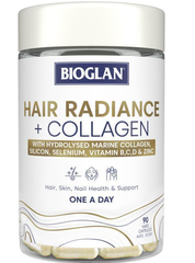 Viên uống đẹp và tóc, dưỡng tóc Bioglan Hair Radiance + Collagen 90 Capsules