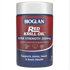 Omega 3 Bioglan Red Krill Oil Ultra Strength 2000mg 30 viên