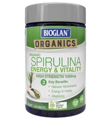 VIÊN TẢO XOẮN HỮU CƠ BIOGLAN SUPERFOODS SPIRULINA 1000MG 200 TABLETS