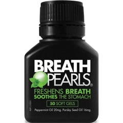 Viên ngậm thơm miệng Breath Pearls 50 viên - Breath Pearls Natural Capsules 50