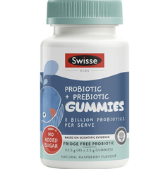 Viên Nhai Hỗ Trợ Đường Ruột Swisse Kids Probiotic & Prebiotic Gummies 45 Gói