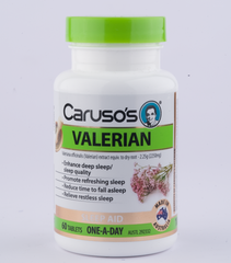 Viên uống hỗ trợ giấc ngủ Carusos Natural Health One a Day Valerian 60 Viên