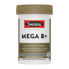 Viên uống bổ sung vitamin nhóm B - Swisse Ultiboost Mega B + 60 Viên