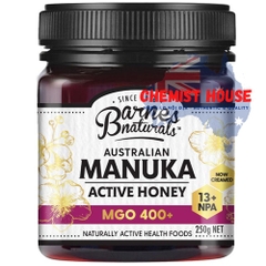 Barnes Naturals Australian Manuka Honey 250g MGO 400+ - Mật ong Manuka
