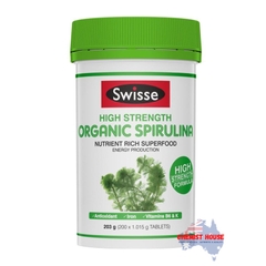 Swisse Tảo Xoắn Hữu Cơ Organic Spirulina 1000mg 200 Viên - Swisse Organic Spirulina 1000mg 200 Tablets