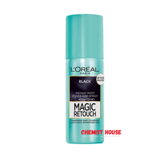 Bình Xịt L'Oreal Che Phủ Bạc Chân Tóc Đen - L'Oreal Paris Magic Retouch Temporary Root Concealer Spray Black - Xịt che phủ bạc nhanh tức thì