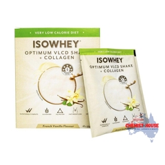 IsoWhey Túi Protein Giảm Cân Kèm Collagen Úc Optimum VLCD Collagen 18 x 55g Với 24 Vitamin Khoáng Chất - IsoWhey Optimum VLCD Shake + Collagen French Vanilla 18 x 55g