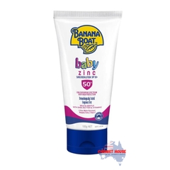 Kem Chống Nắng Phổ Rộng Bảo Vệ Da & Chống Nước Kẽm ZinC Banana Boat Baby SPF 50+ 100g Dạng Tuýp - Banana Boat Baby Zinc SPF 50+ 100g