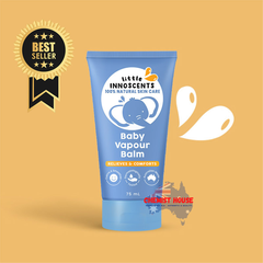 Dầu Bôi Giữ Ấm Ngực & Chắn Gió Cho Bé Sơ Sinh 100% Hữu Cơ Tự Nhiên - Little Innoscents Baby Vapour Balm 75ml