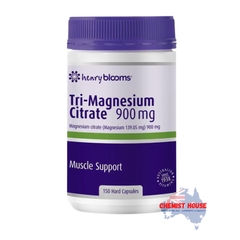 Viên Uống Henry Blooms Tri-Magiê Citrate 900mg 150 Viên - Henry Blooms Tri-Magnesium Citrate 900mg 150 Capsules Bulk Pack