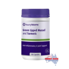 Viên Uống Henry Blooms Vẹm Xanh 500mg Nghệ 1500mg Hỗ Trợ Xương Khớp 100 Viên - Henry Blooms Green Lipped Mussel 500mg With Turmeric 1500mg 100 Vege Capsules