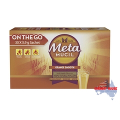 Metamucil Hỗ Trợ Bổ Sung Chất Xơ 30 Gói - Metamucil Smooth Orange 30 Dose