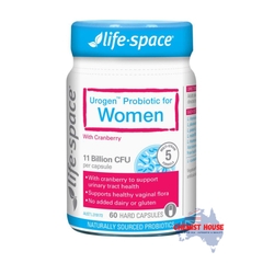 Viên uống men tiết niệu+ phụ khoa Life Space Urogen Probiotic For Women cân bằng vi sinh âm đạo tiết niệu kỏe