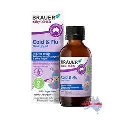 Siro Trị Cảm Cúm Cho Bé Brauer Baby & Child Cold & Flu 100ML