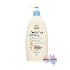 Sữa Dưỡng Ẩm Toàn Thân Hàng Ngày Cho Bé Với Chiết Xuất Yến Mạch, Không Mùi & An Toàn Cho Da Bé 532ml - Aveeno Baby Daily Moisturising Fragrance Free Lotion 532ml