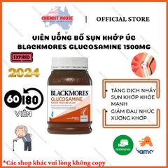 [Hàng Chuẩn ÚC] Blackmores Glucosamine 1500mg - Viên uống hỗ trợ xương khớp 180 viên