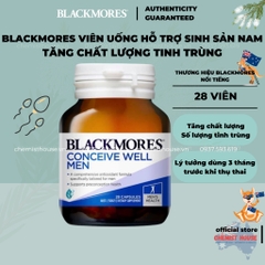 Viên uống tăng sinh lý tăng thụ thai cho Nam - Blackmores Conceive Well Men 28 Tablets