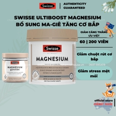 [Hàng Úc] Swisse Ultiboost Magnesium Viên Uống Bổ Sung Magie Tăng Cường Cơ Bắp Giảm Căng Thẳng Duy Trì Năng Lượng