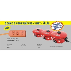 Ổ CẮM LIOA CÔNG SUẤT LỚN 16A DÙNG CHO NỒI LẨU, BẾP LẨU S3TC