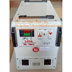 ỔN ÁP LIOA 7.5KVA - 7KW DRI - 7500 II ĐỜI MỚI NHẤT, DÂY ĐỒNG 100%