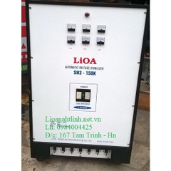 ỔN ÁP LIOA 150KVA 3 PHA SH3 - 150K THẾ HỆ 1 ĐỒNG HỒ CƠ, MẦU NÂU, GIÁ RẺ