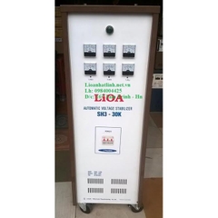 ỔN ÁP LIOA 30KVA 3 PHA DẢI 260V - 430V THẾ HỆ 1, ĐỒNG HỒ CƠ, SƠN MẦU NÂU