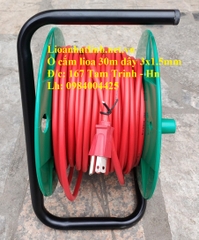 Ổ CẮM KÉO DÀI QUAY TAY LIOA KIỂU RULO 30M DÂY 3 LÕI ( QT30 - 3 - 15A)