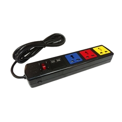 Ổ CẮM LIOA CÓ CỔNG USB KẾT HỢP 3 Ổ CẮM ĐA NĂNG MODEL 4D32NUSB