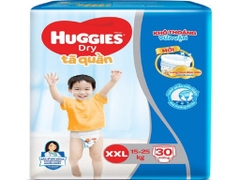 Tã quần Huggies Dry size XXL 30 miếng (cho bé 15 - 25kg)