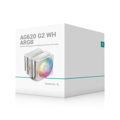 TẢN NHIỆT KHÍ CPU DEEPCOOL AG620 G2 ARGB WH (MÀU TRẮNG/ QUẠT 120MM LED ARGB)