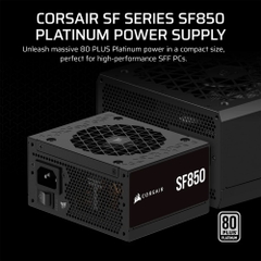 NGUỒN MÁY TÍNH CORSAIR SF850 PCIE5 850W 80 PLUS PLANTIUM (SFX/ FULL MODULLAR)