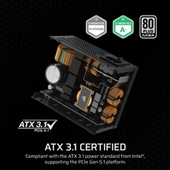NGUỒN MÁY TÍNH CORSAIR SF850 PCIE5 850W 80 PLUS PLANTIUM (SFX/ FULL MODULLAR)