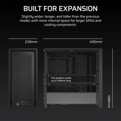 Vỏ máy tính CORSAIR FRAME 4000D BLACK (MÀU ĐEN/ MID TOWER/ ATX/ USB-C)